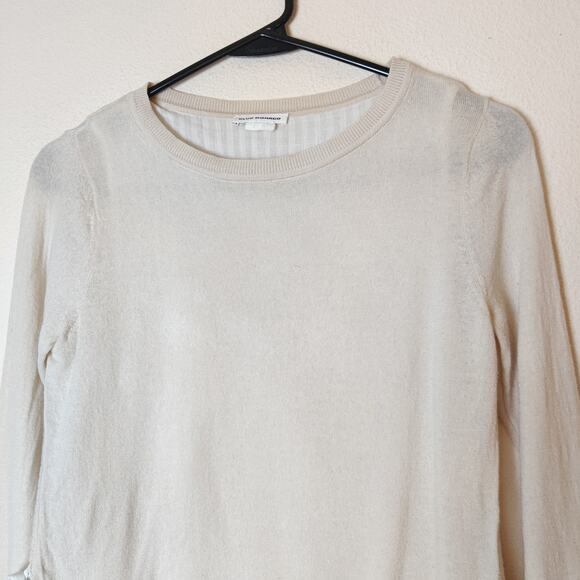 Club Monaco Blush Pink Lightweight Twofer Layered Cotton Crewneck Sweater XS - Picture 3 of 10